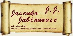 Jasenko Jablanović vizit kartica